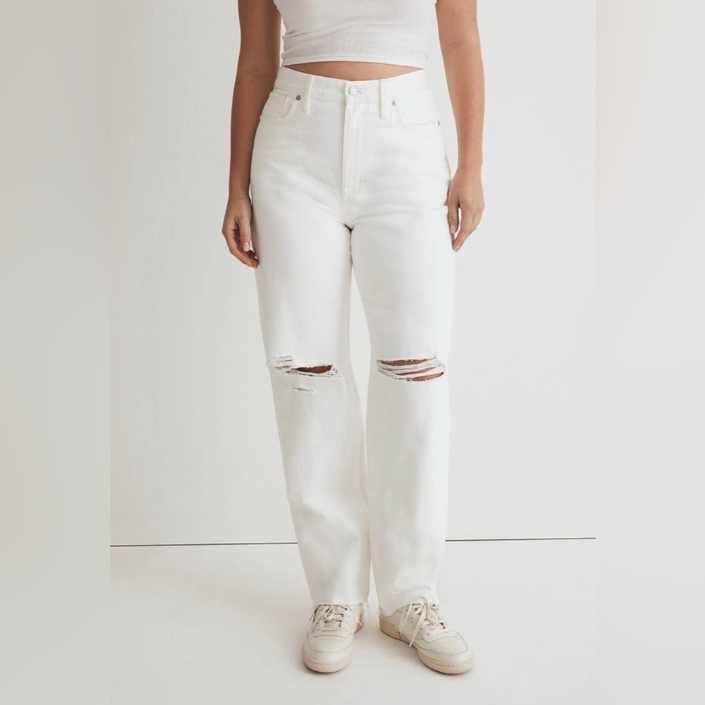 Madewell Baggy Straight Jeans (flawed), tile white